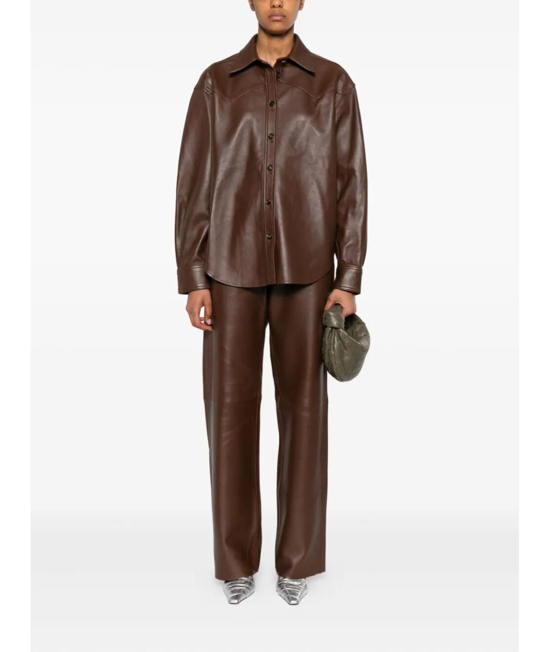 HAIKURE Коричневые прямые джинсы, фото 2