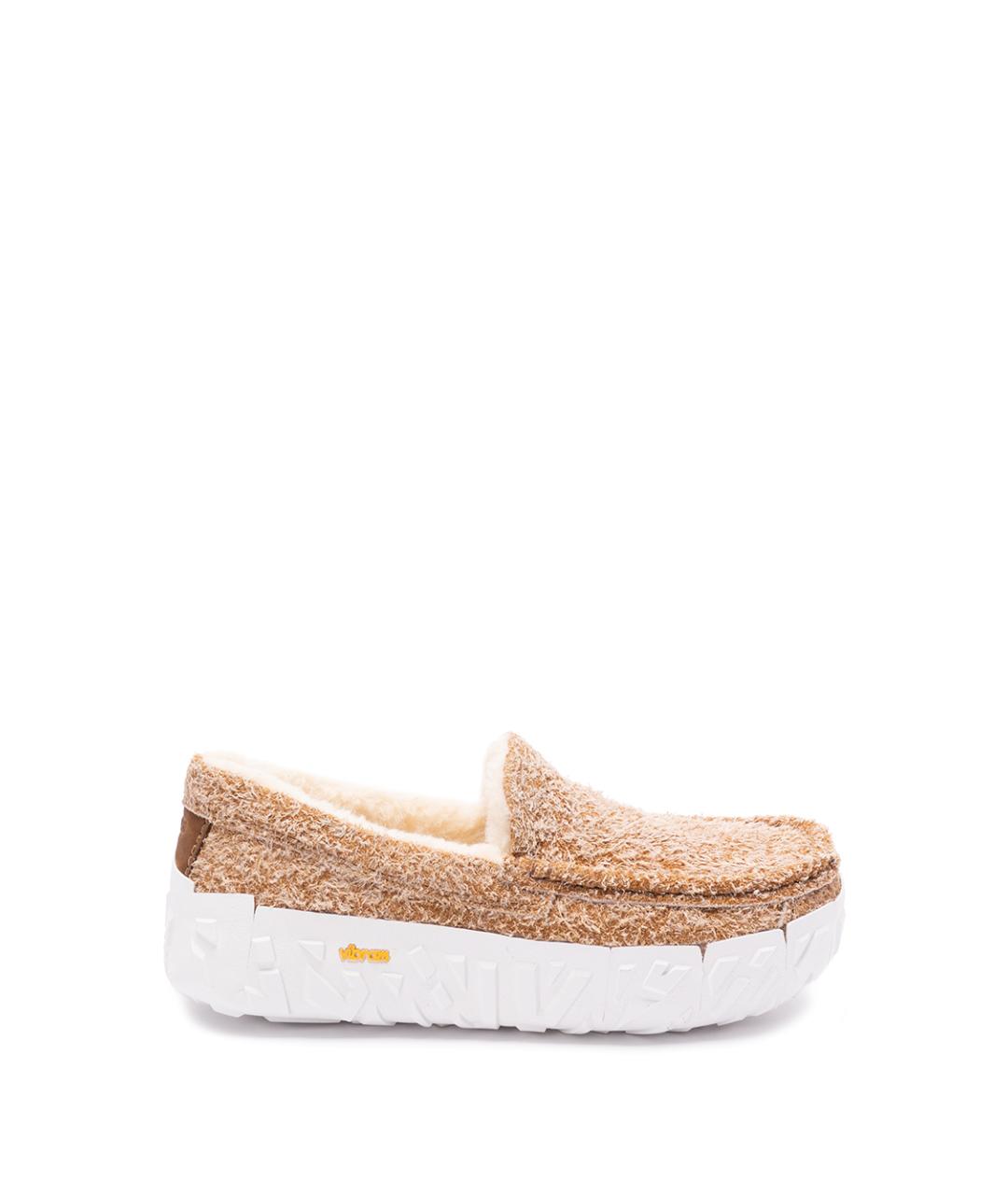 UGG AUSTRALIA Бежевые нубуковые лоферы, фото 1