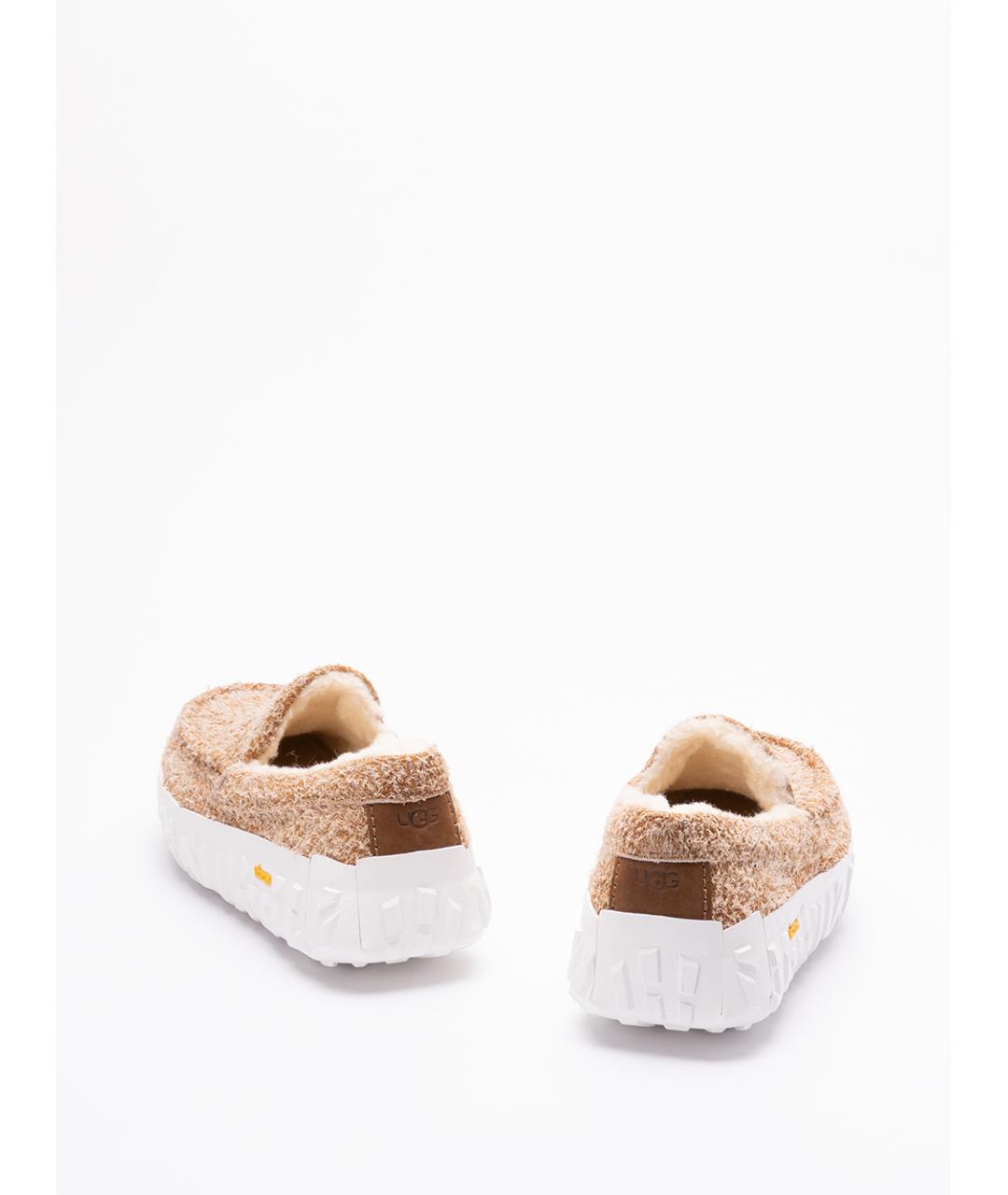 UGG AUSTRALIA Бежевые нубуковые лоферы, фото 3