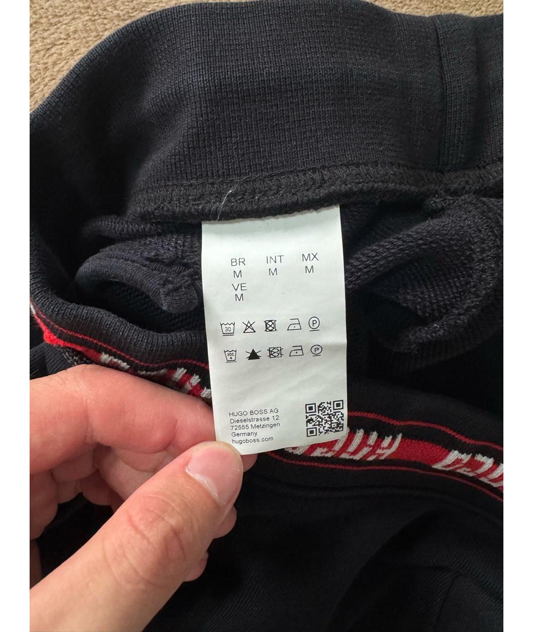 HUGO BOSS Черные хлопковые повседневные брюки, фото 4