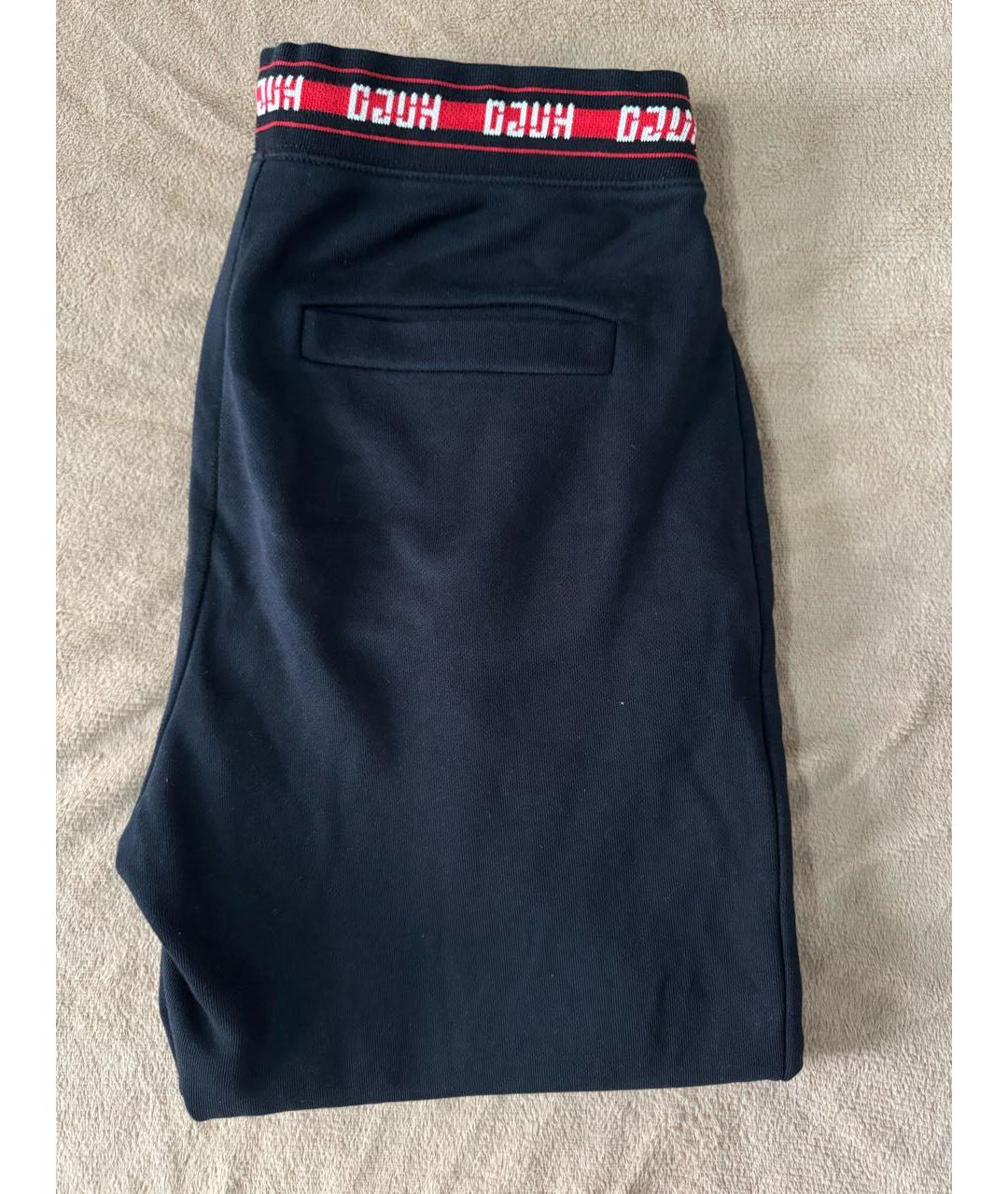 HUGO BOSS Черные хлопковые повседневные брюки, фото 5