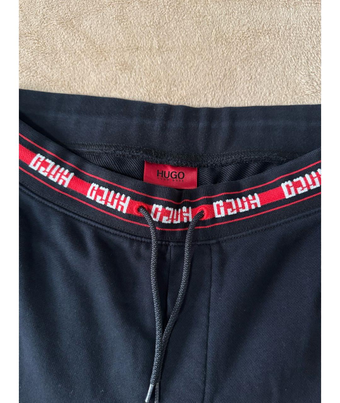 HUGO BOSS Черные хлопковые повседневные брюки, фото 2