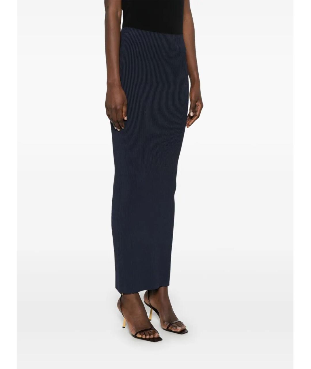 MAX MARA Синяя вискозная юбка макси, фото 5