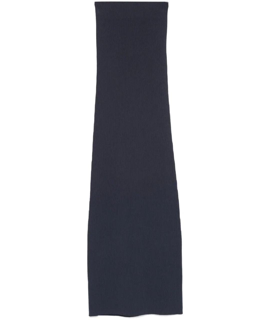 MAX MARA Синяя вискозная юбка макси, фото 1