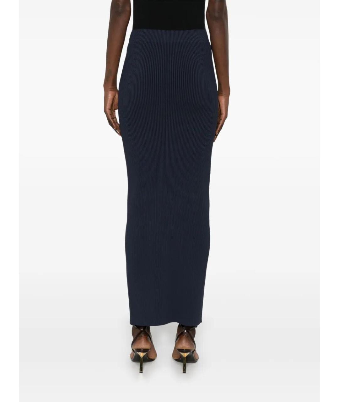 MAX MARA Синяя вискозная юбка макси, фото 4
