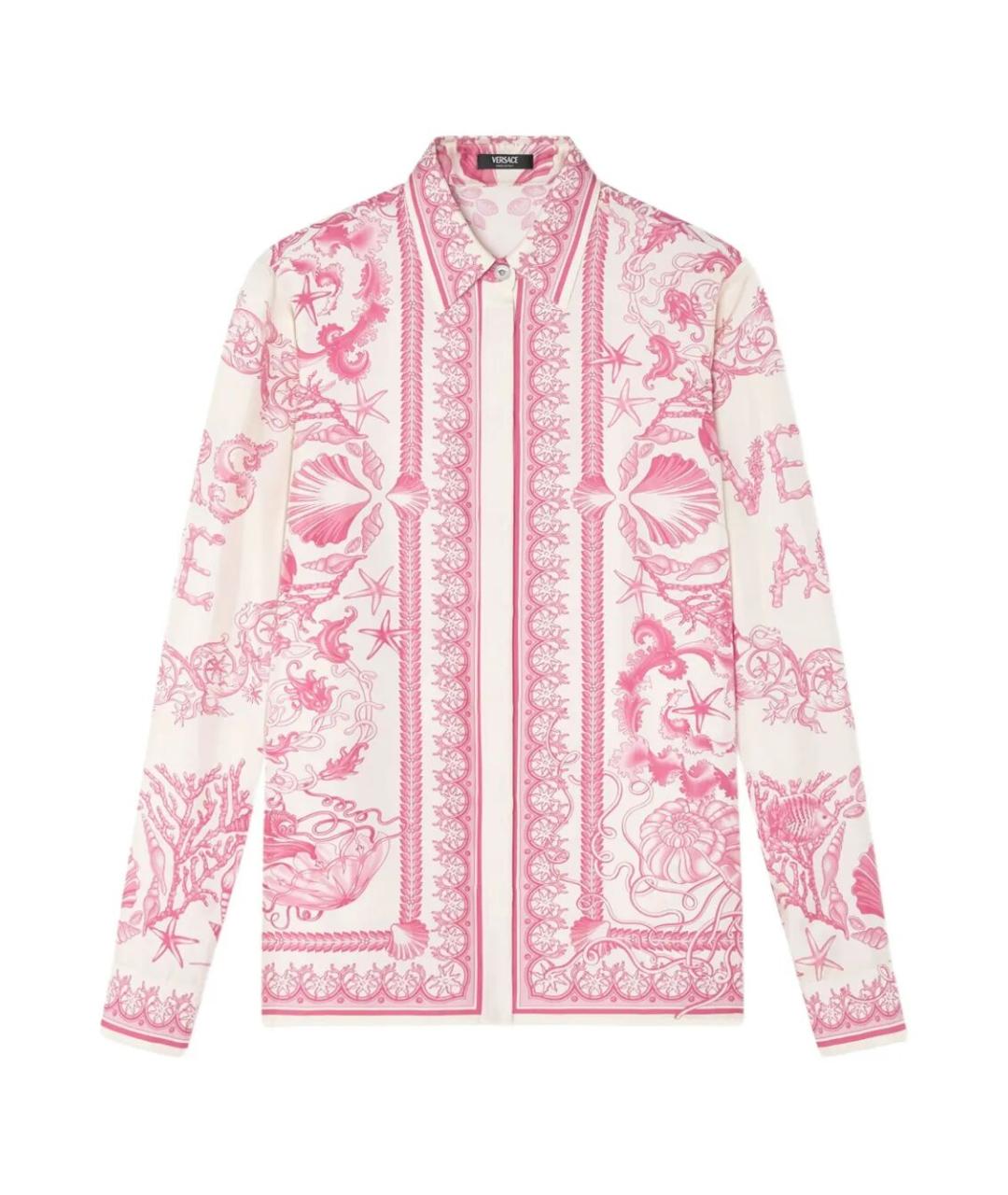 VERSACE Розовая шелковая рубашка, фото 1