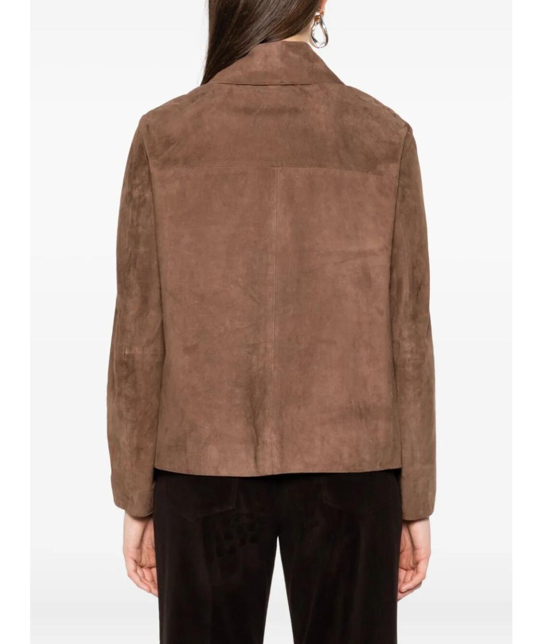 'S MAX MARA Коричневая замшевая куртка, фото 3