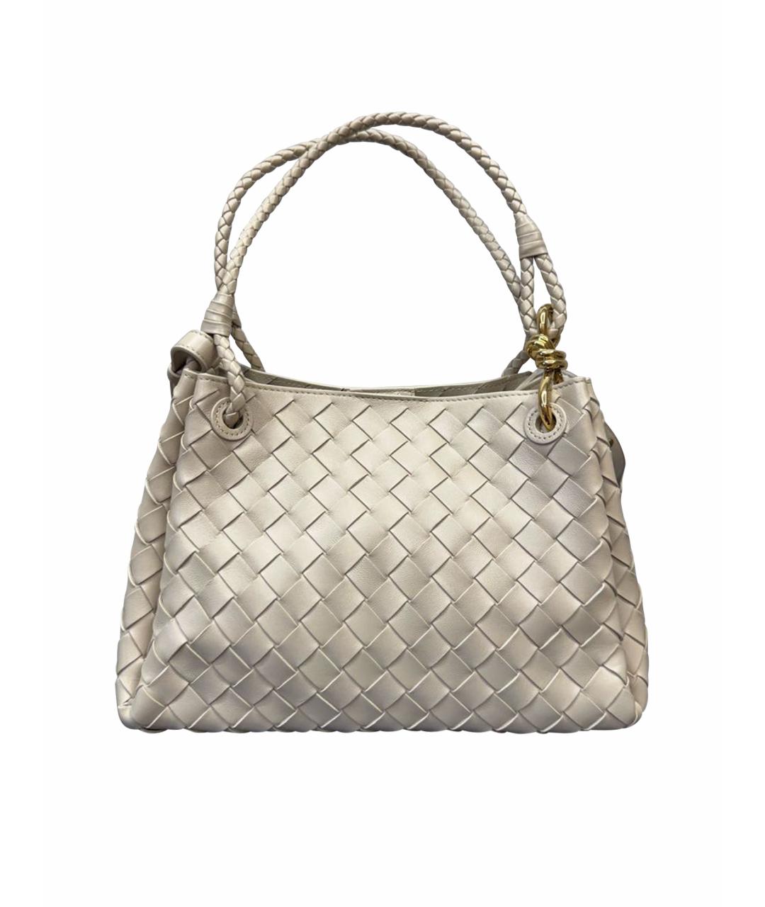 BOTTEGA VENETA Бежевая кожаная сумка через плечо, фото 1