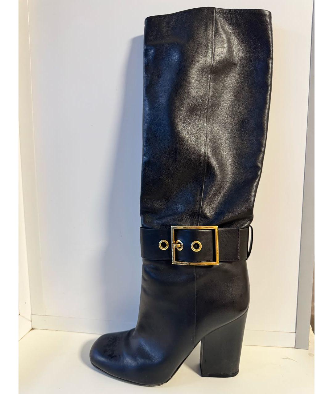 GUCCI Черные кожаные сапоги, фото 5