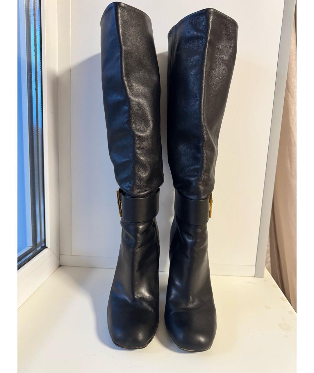 GUCCI Черные кожаные сапоги, фото 2