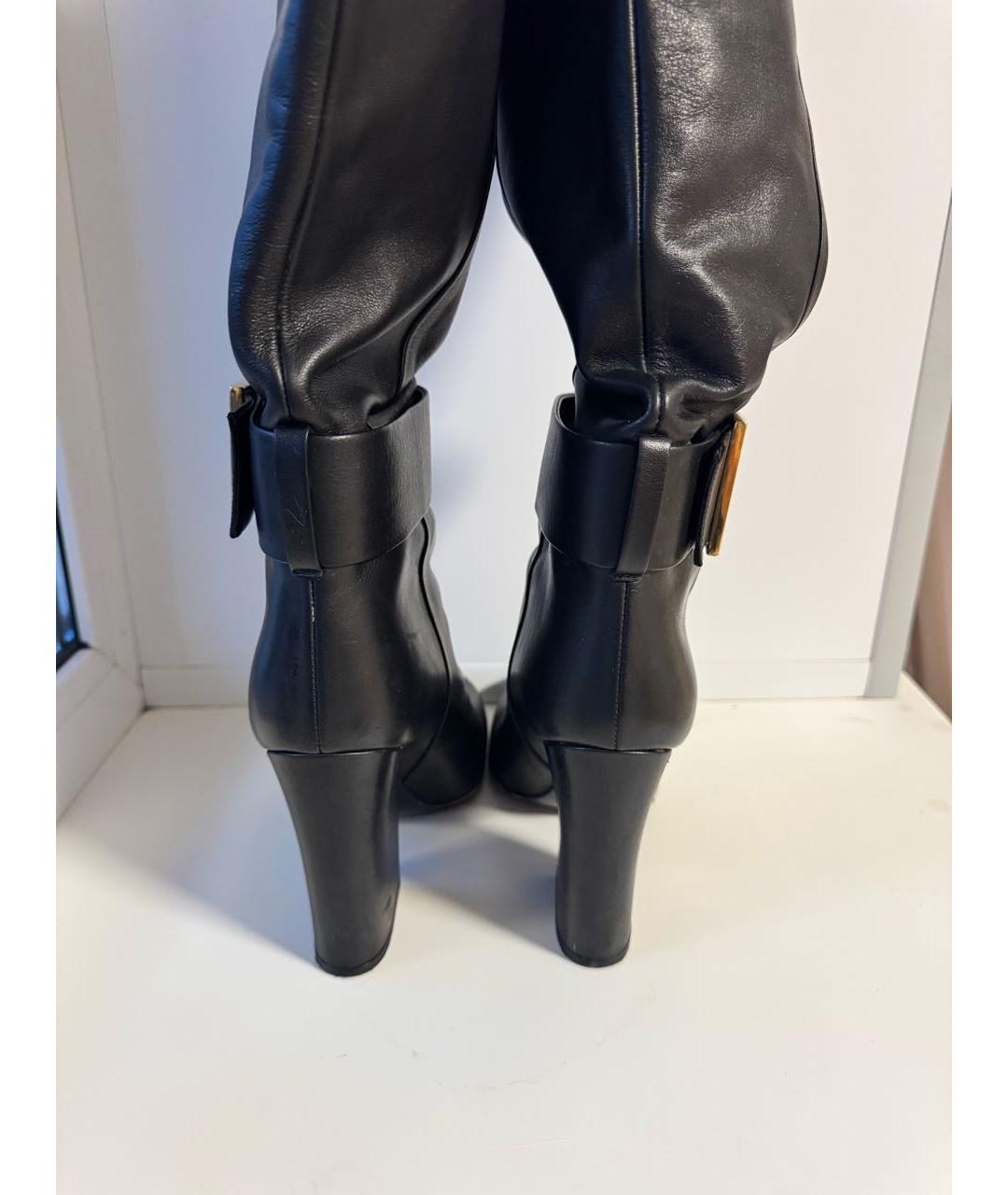 GUCCI Черные кожаные сапоги, фото 4