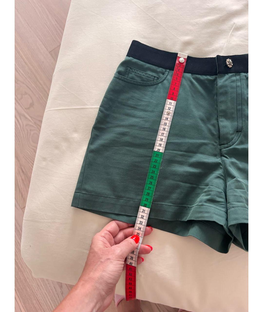 DOLCE&GABBANA Зеленые хлопковые шорты, фото 6