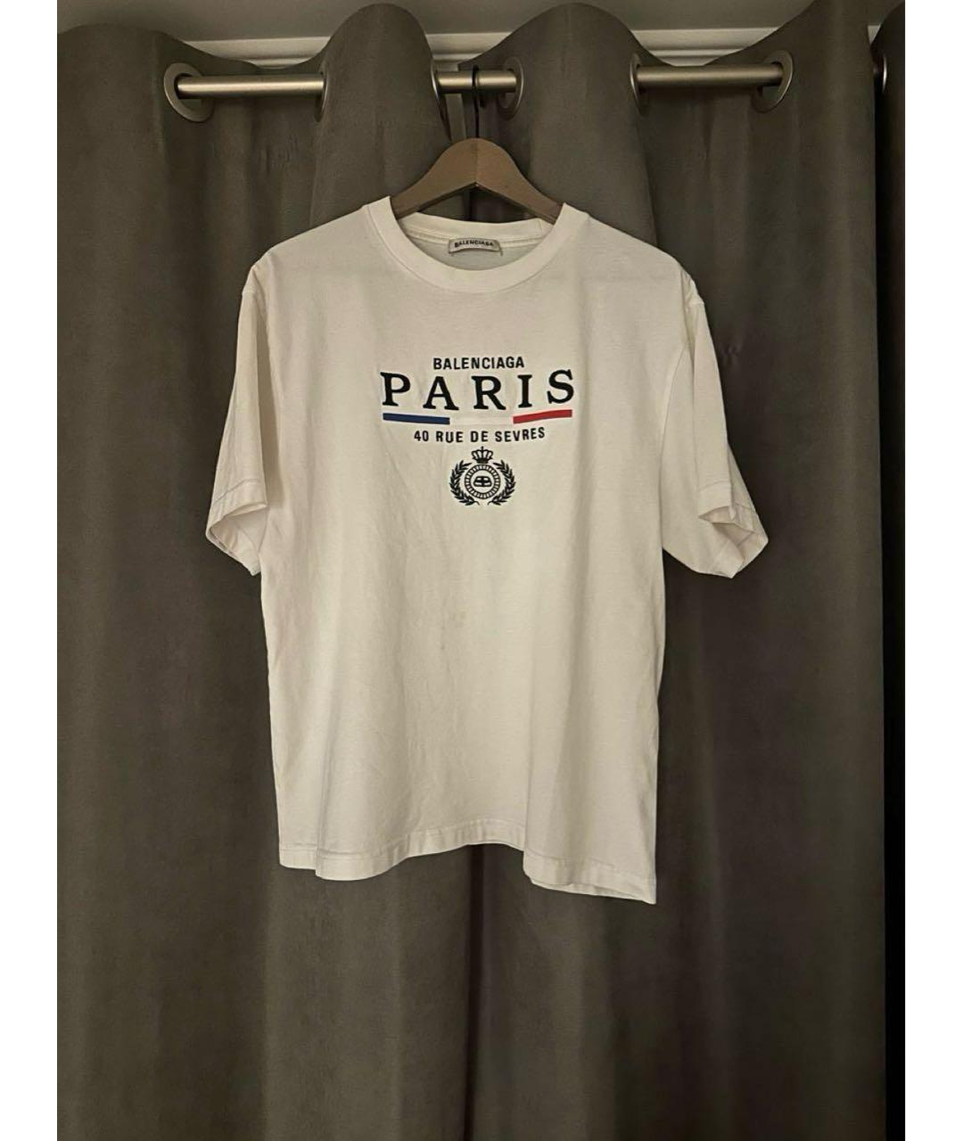 BALENCIAGA Белая футболка, фото 4