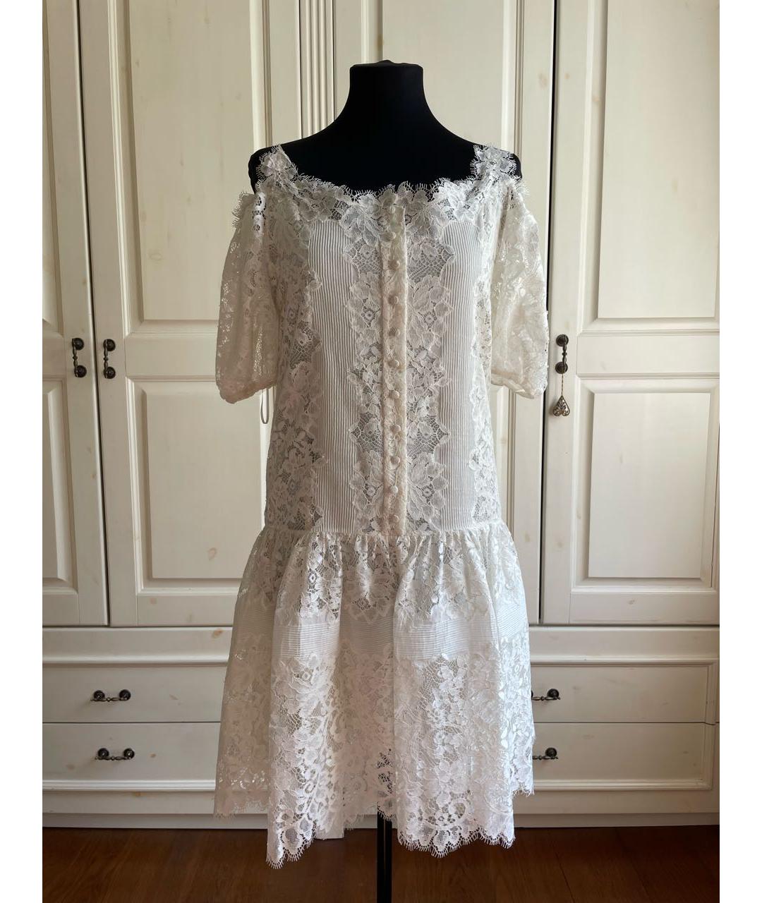 ERMANNO SCERVINO Бежевое хлопковое повседневное платье, фото 8