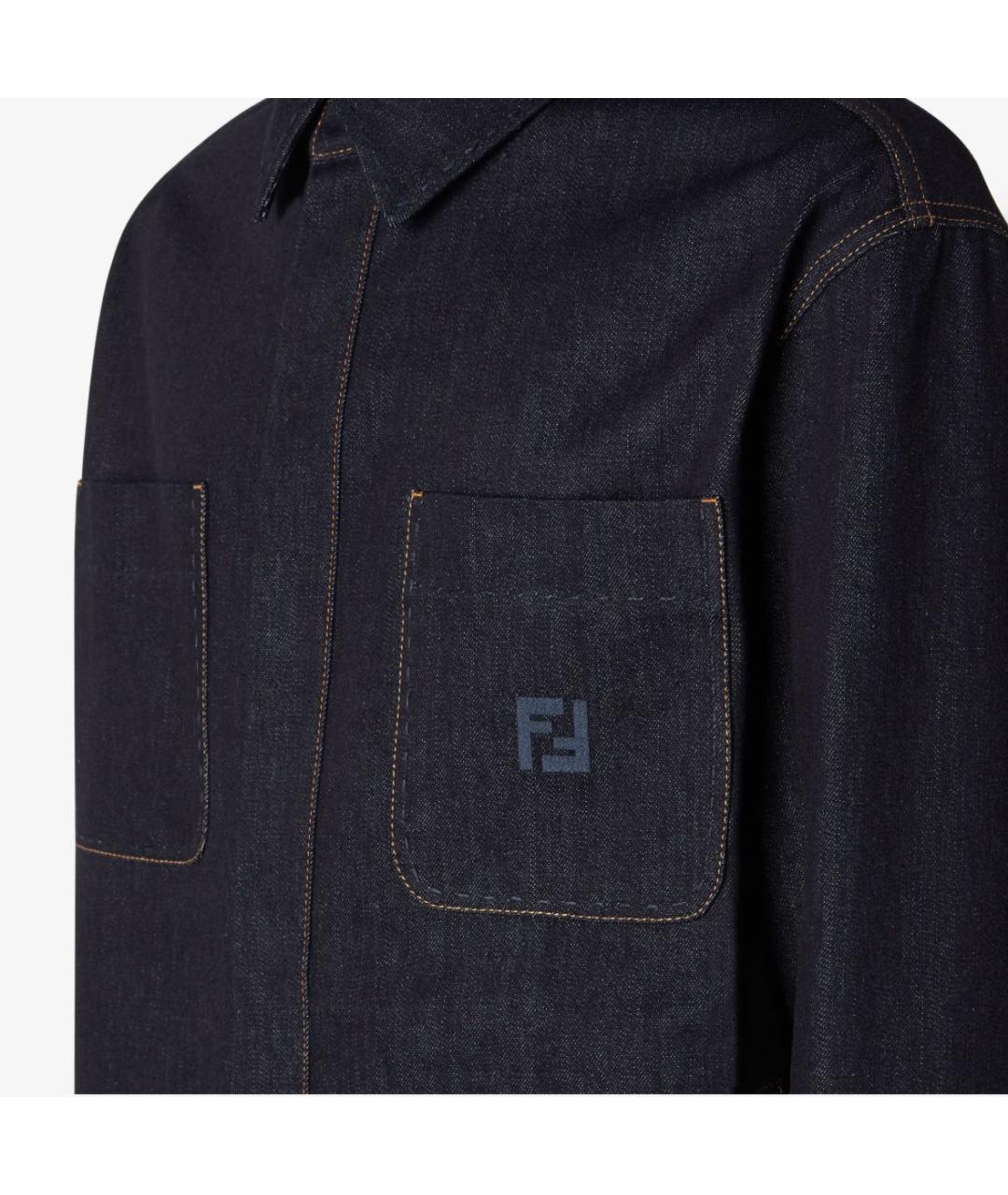 FENDI Темно-синяя хлопковая куртка, фото 3