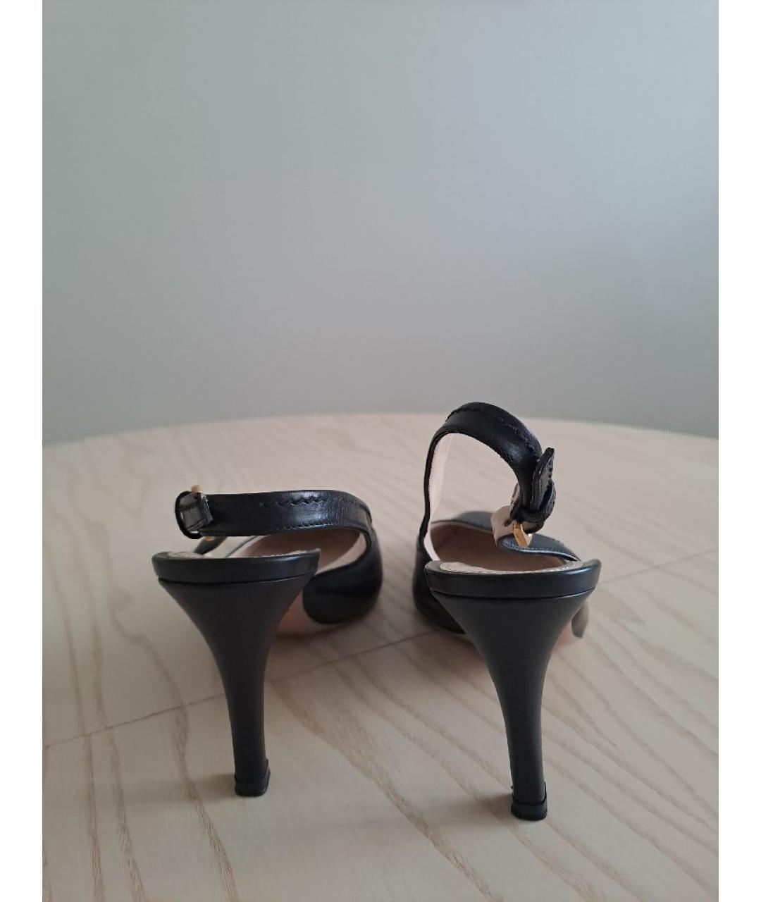 PRADA Черные кожаные туфли, фото 4