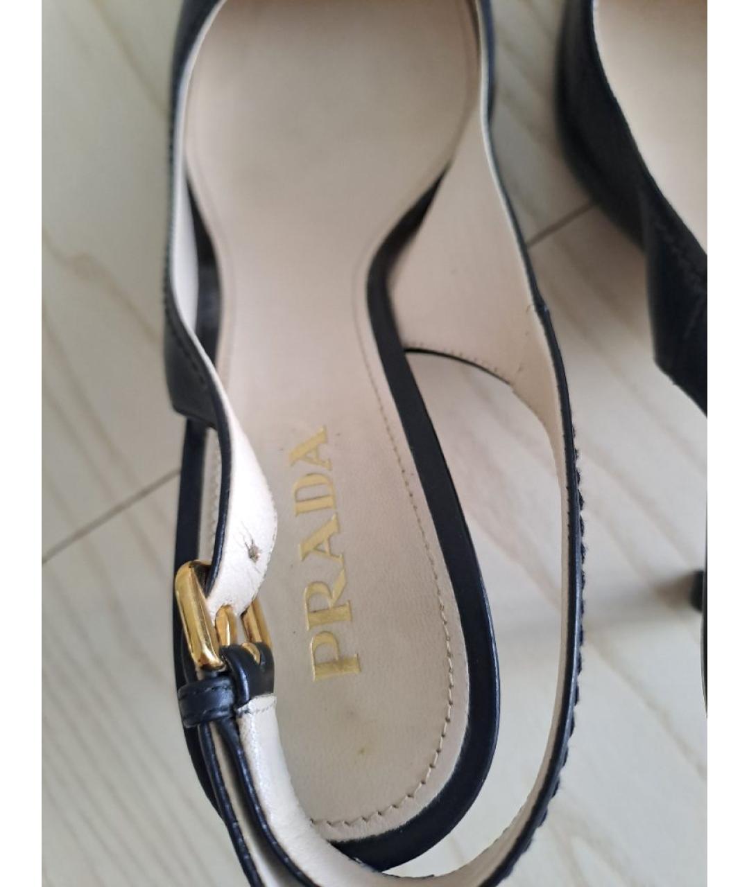 PRADA Черные кожаные туфли, фото 6