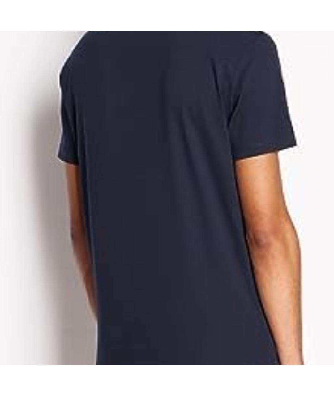 ARMANI EXCHANGE Темно-синяя хлопковая футболка, фото 3