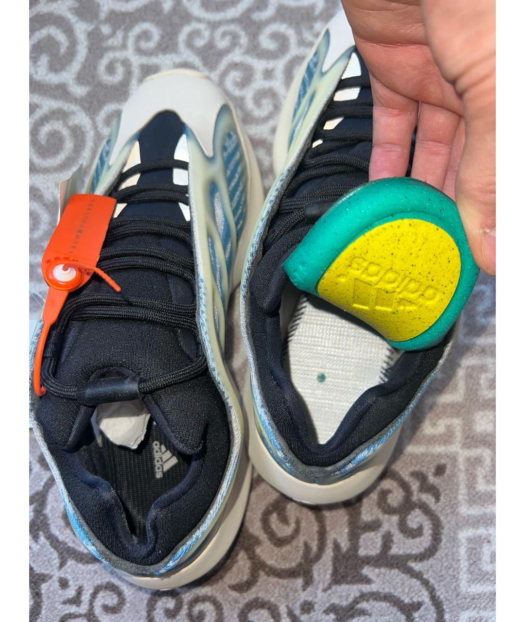 ADIDAS YEEZY Голубые низкие кроссовки / кеды, фото 5