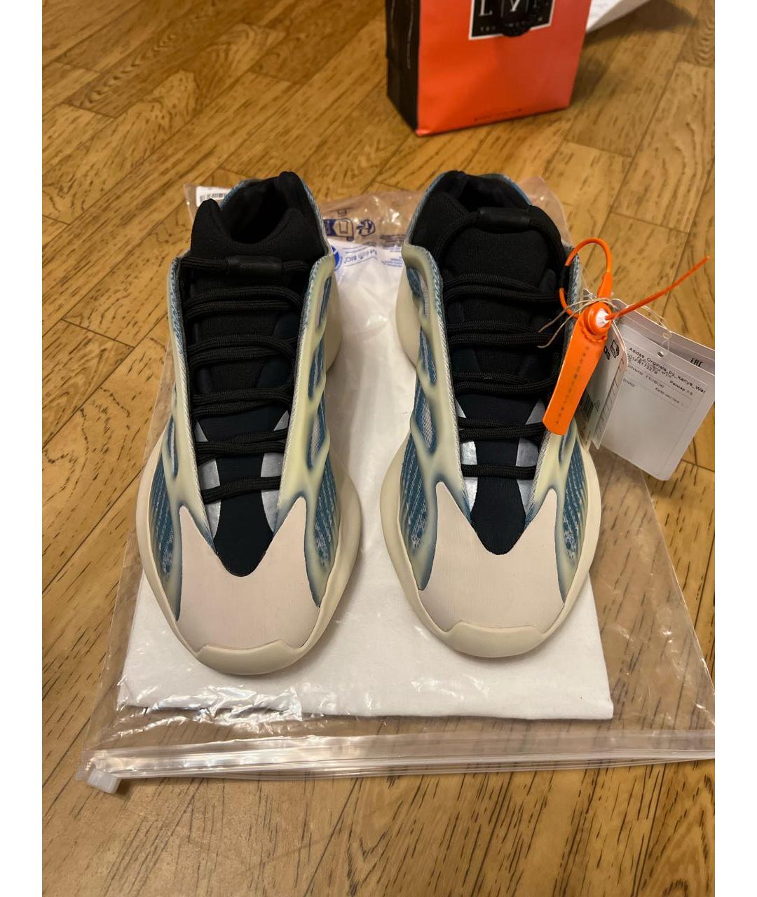 ADIDAS YEEZY Голубые низкие кроссовки / кеды, фото 2