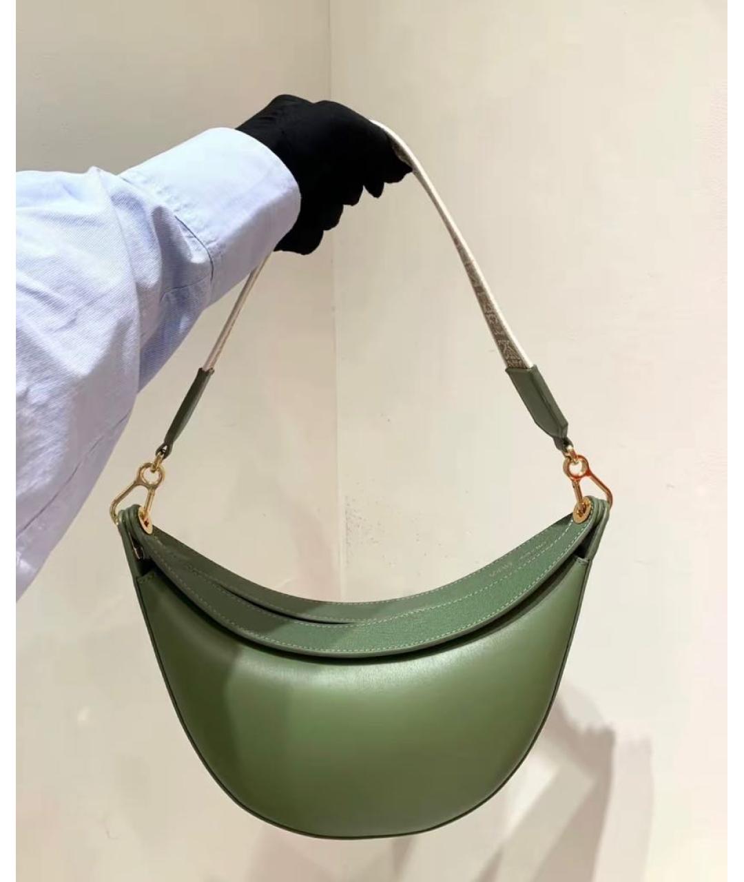 LOEWE Зеленая кожаная сумка через плечо, фото 3