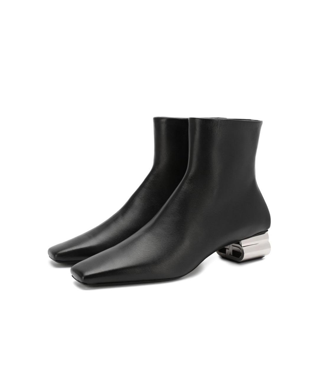BALENCIAGA Черные кожаные ботильоны, фото 3