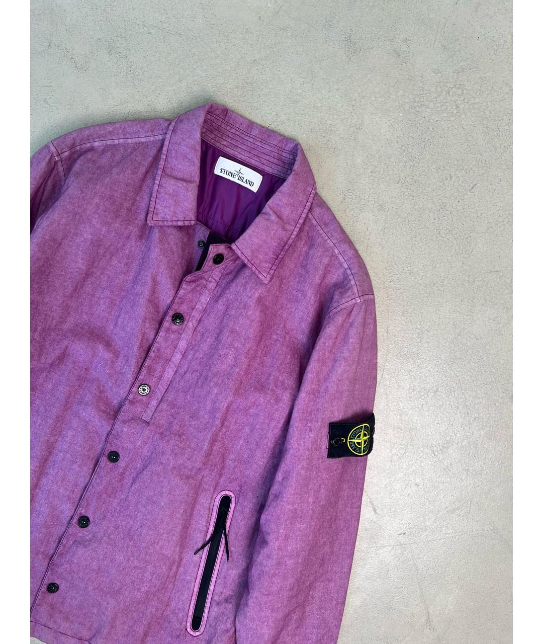 STONE ISLAND Фиолетовая хлопковая куртка, фото 2