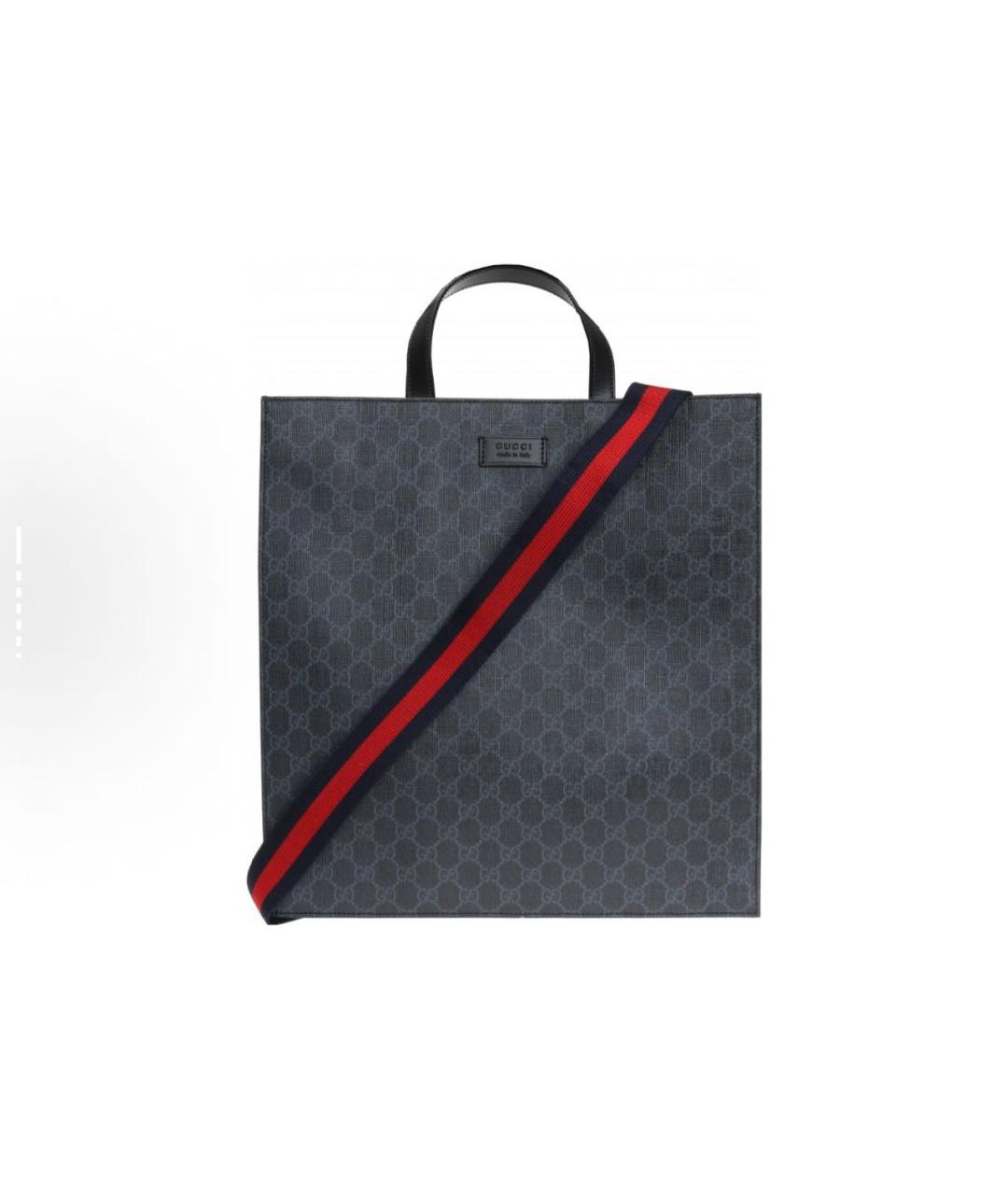GUCCI Черный тканевый портфель, фото 5