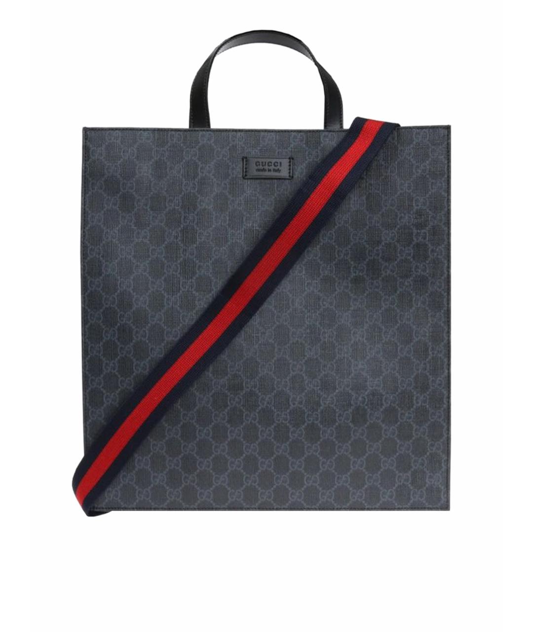 GUCCI Черный тканевый портфель, фото 1