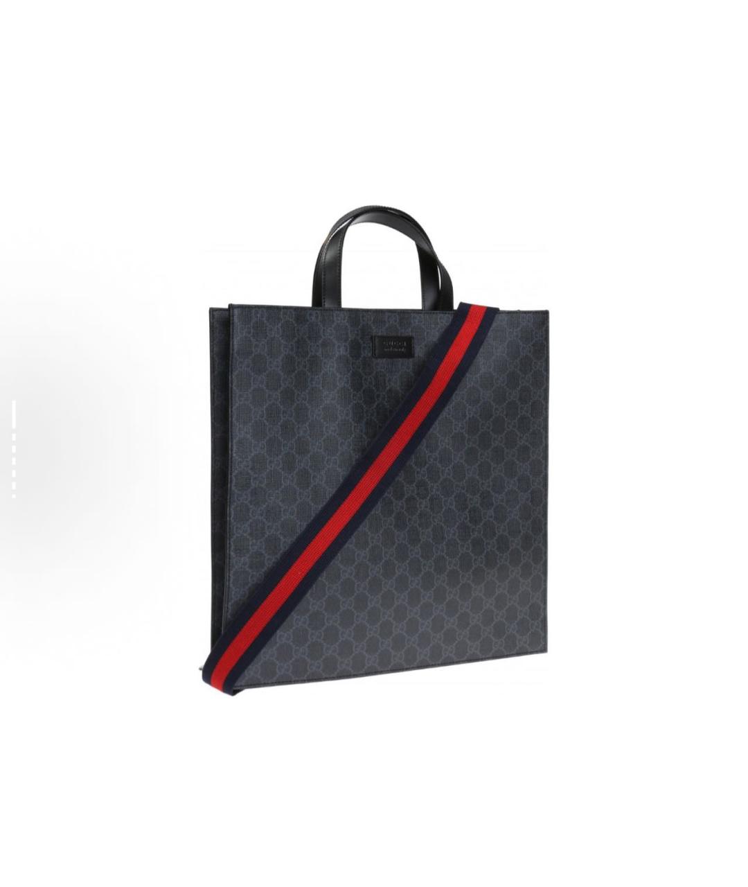 GUCCI Черный тканевый портфель, фото 2