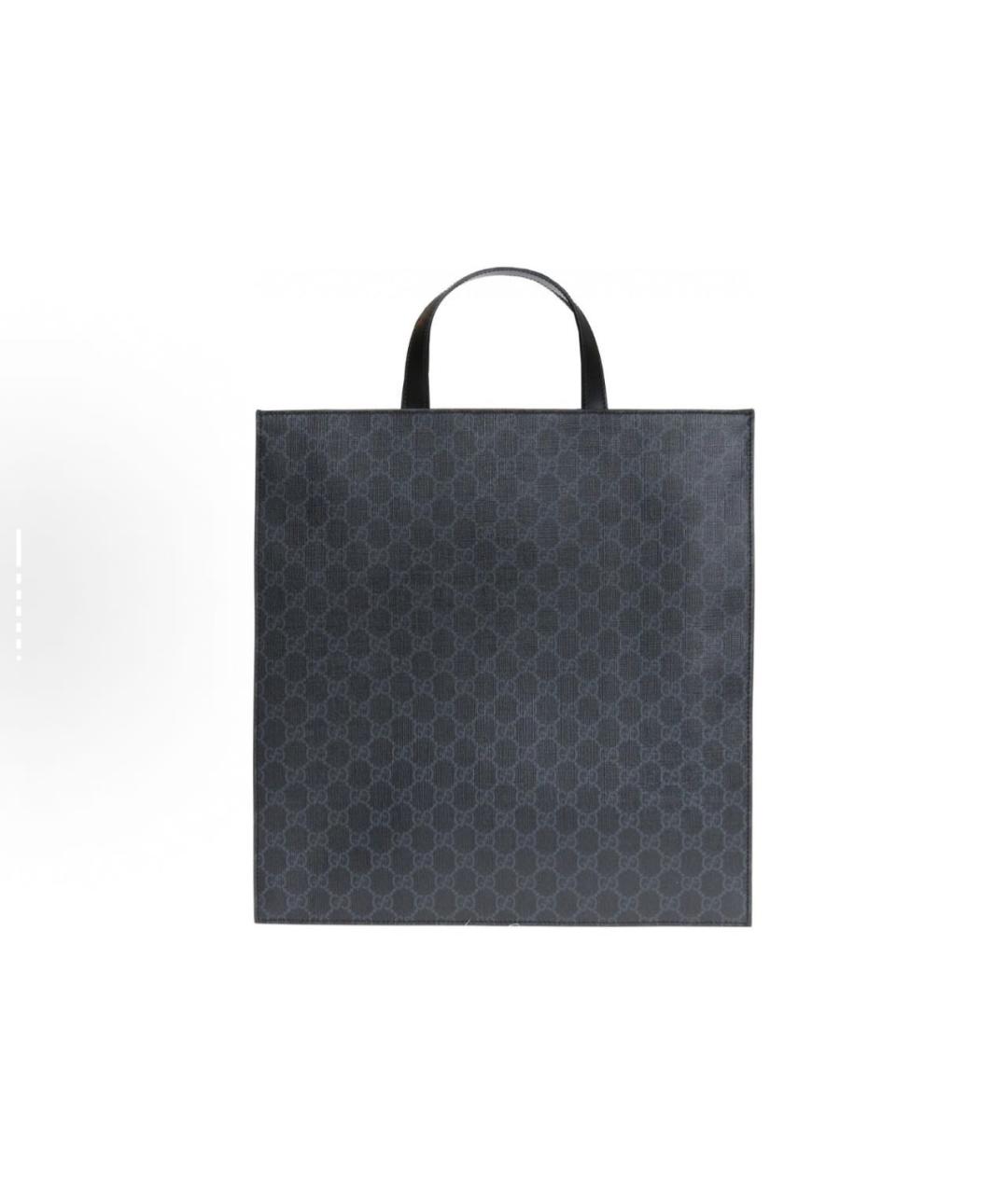 GUCCI Черный тканевый портфель, фото 3