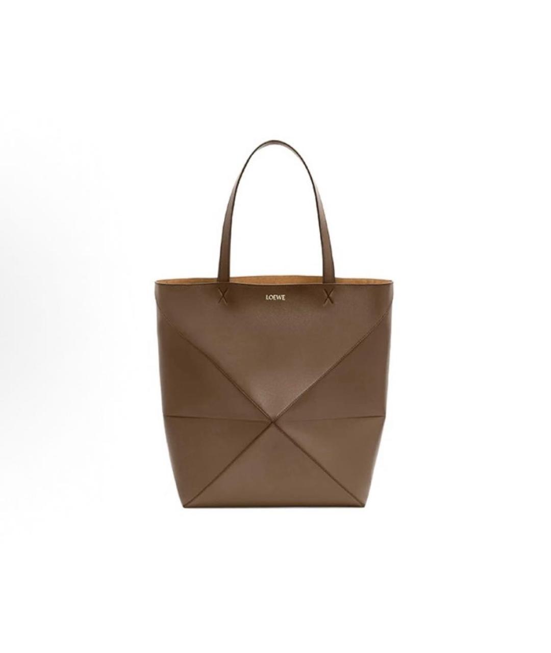 LOEWE Коричневая сумка через плечо из лакированной кожи, фото 5