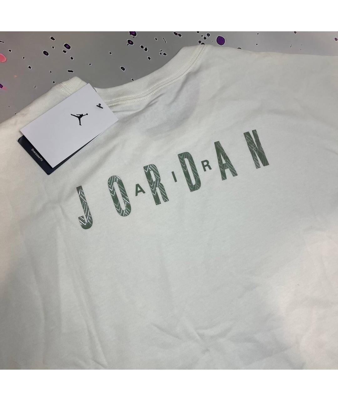JORDAN Бежевая хлопковая футболка, фото 3