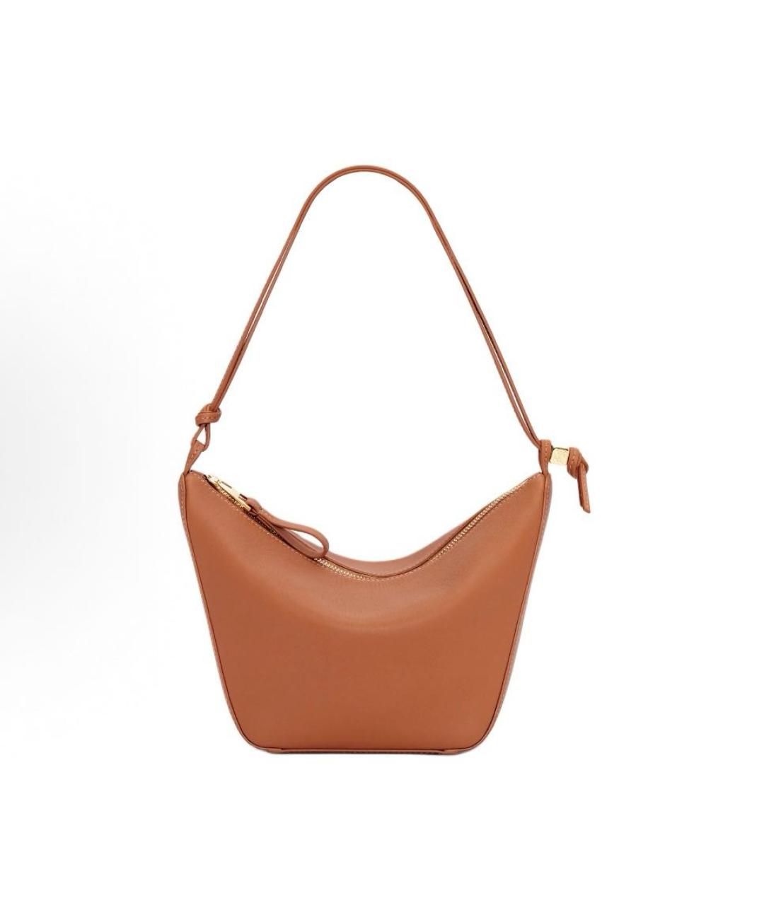 LOEWE Коричневая сумка через плечо из лакированной кожи, фото 4