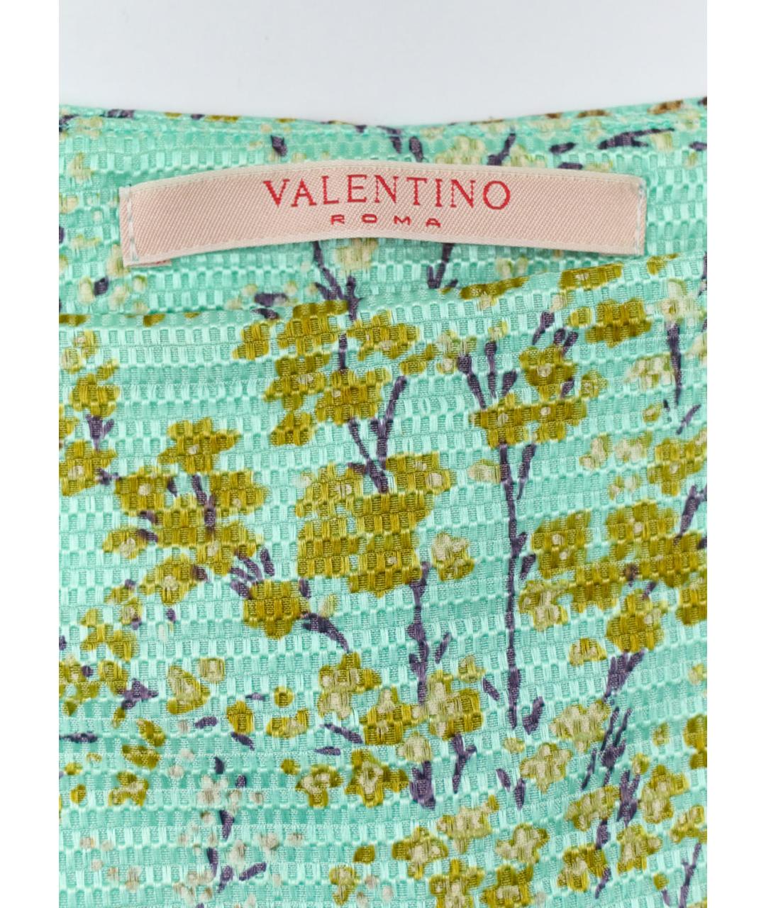 VALENTINO Бирюзовая хлопковая юбка миди, фото 3
