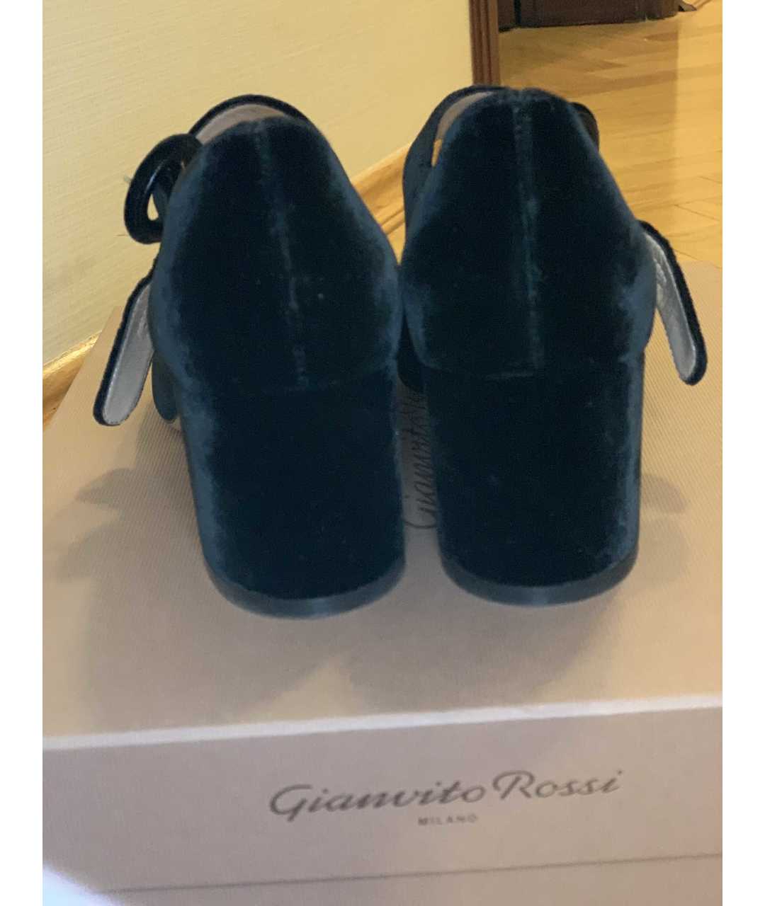 GIANVITO ROSSI Черные текстильные туфли, фото 2