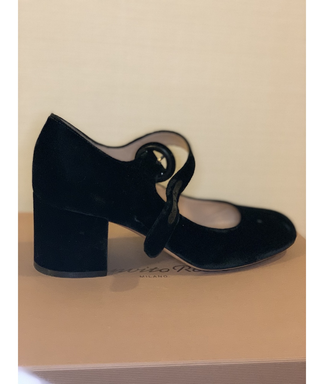 GIANVITO ROSSI Черные текстильные туфли, фото 4