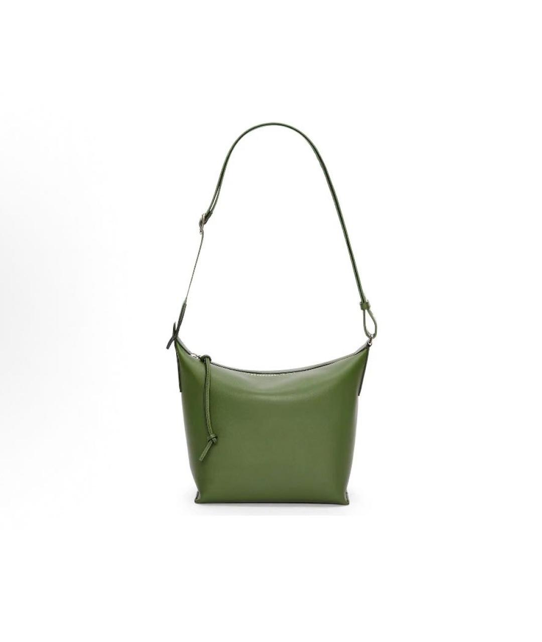 LOEWE Зеленая кожаная сумка через плечо, фото 4