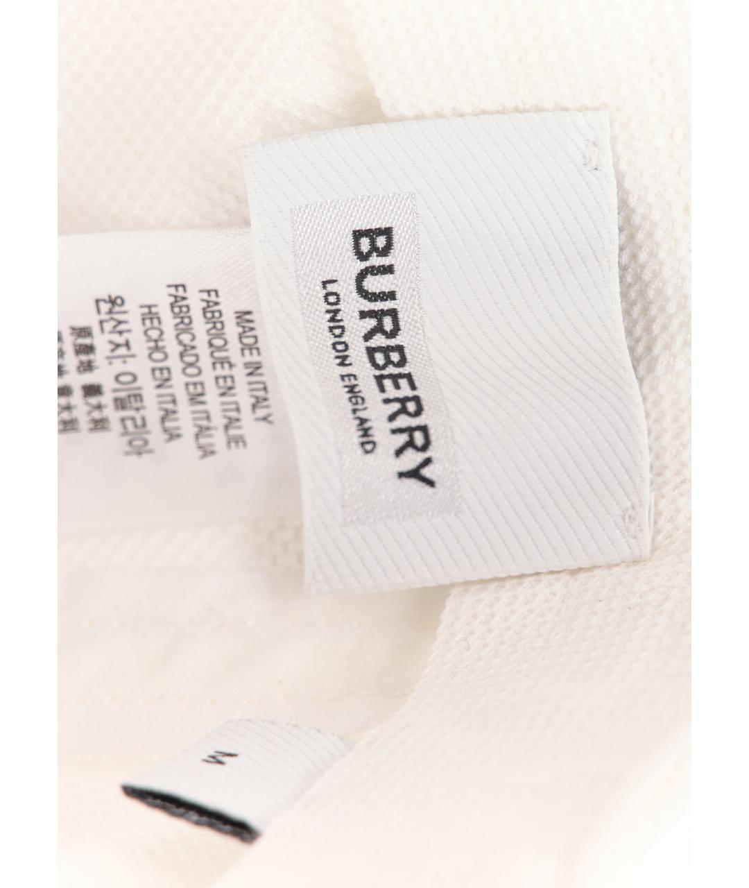 BURBERRY Белая хлопковая кепка, фото 5