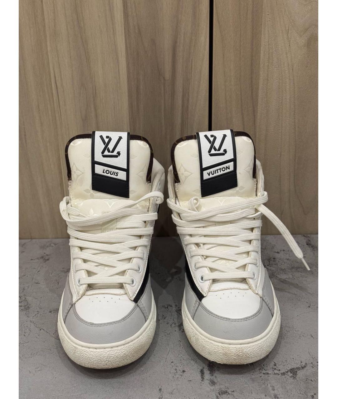 LOUIS VUITTON Белые кожаные кеды, фото 2