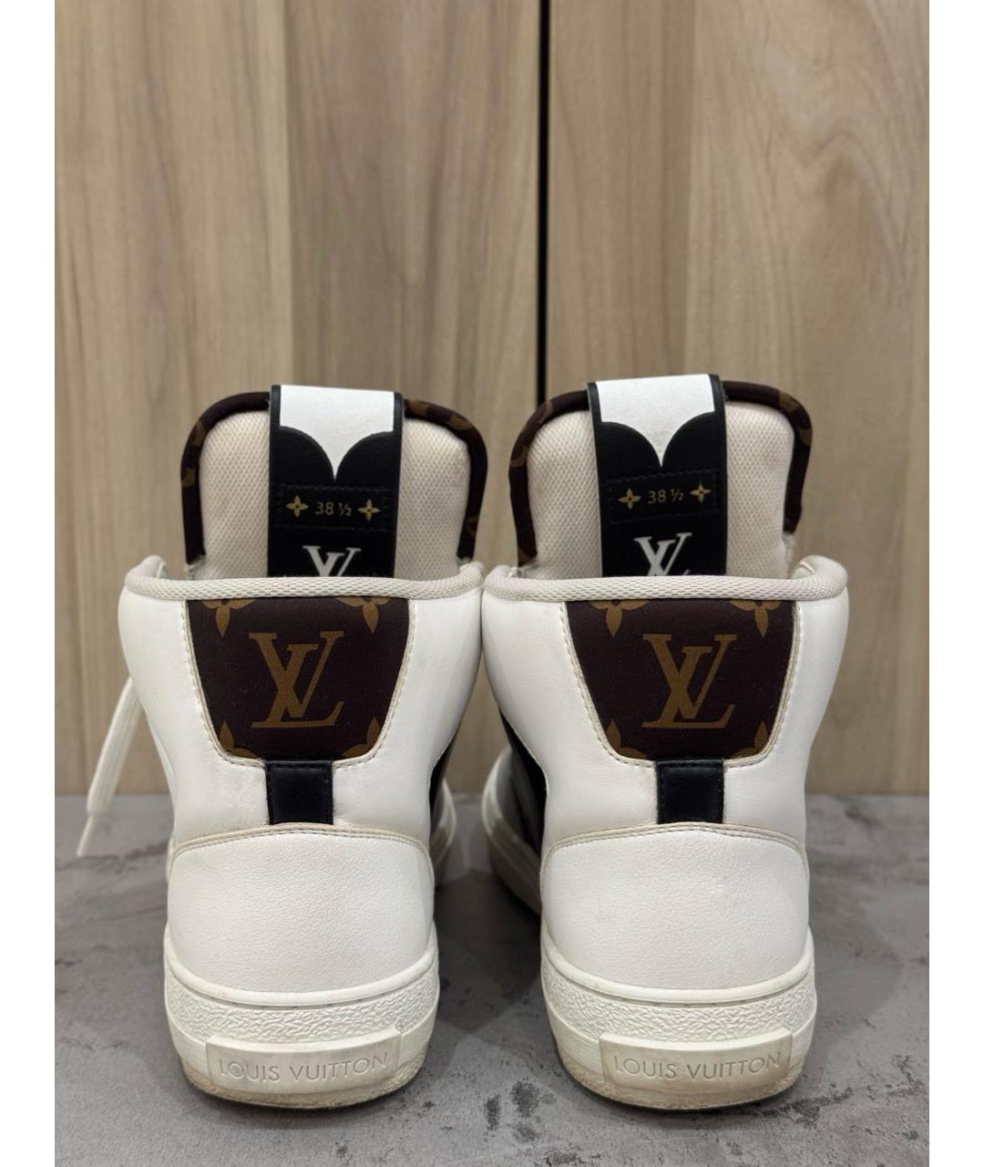 LOUIS VUITTON Белые кожаные кеды, фото 4