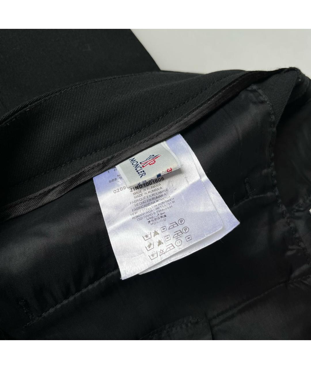 MONCLER Черные брюки узкие, фото 8