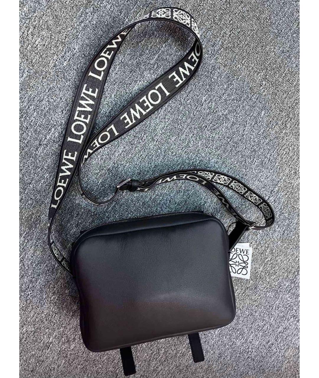 LOEWE Черная кожаная сумка на плечо, фото 3