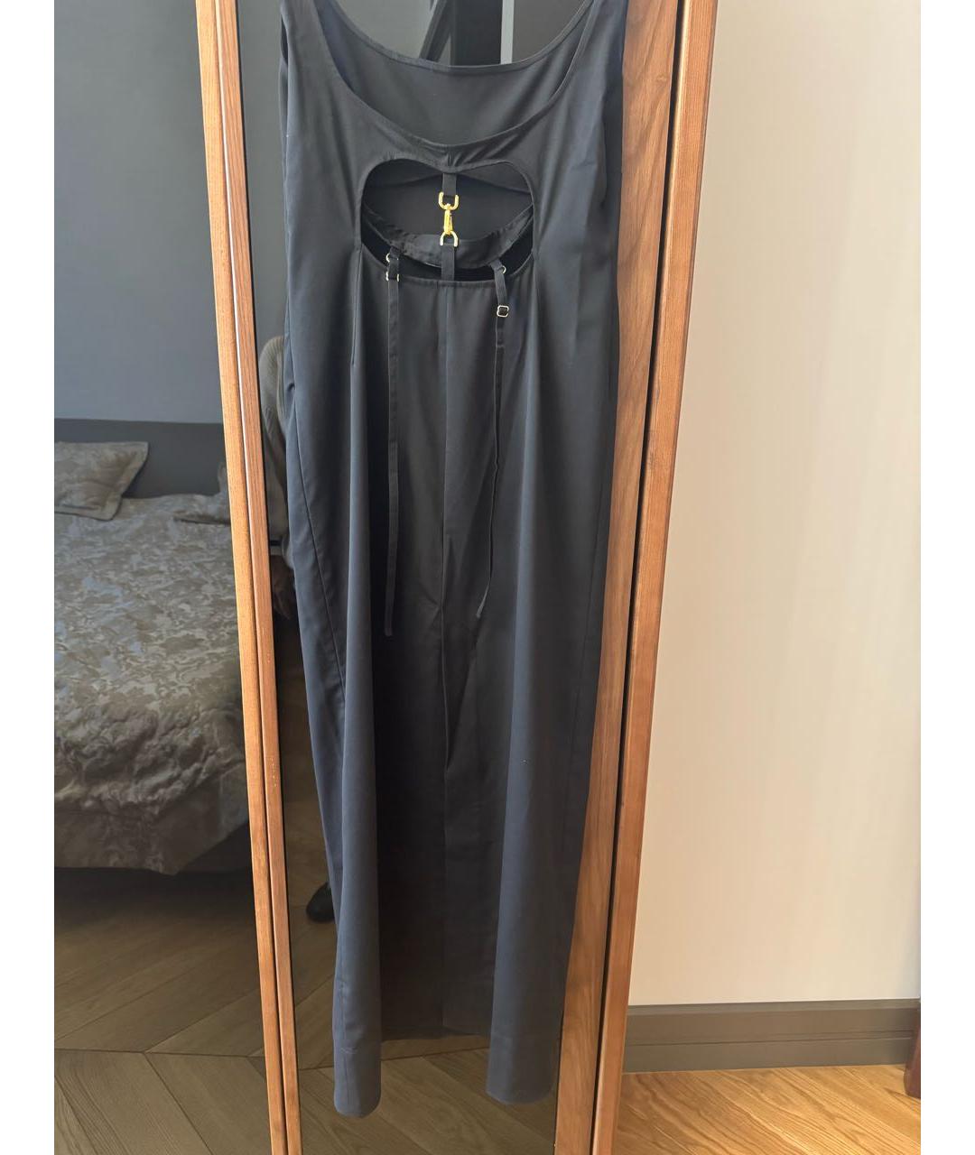 JACQUEMUS Черное шерстяное коктейльное платье, фото 5