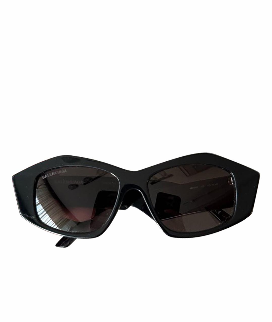 BALENCIAGA Черные пластиковые солнцезащитные очки, фото 1