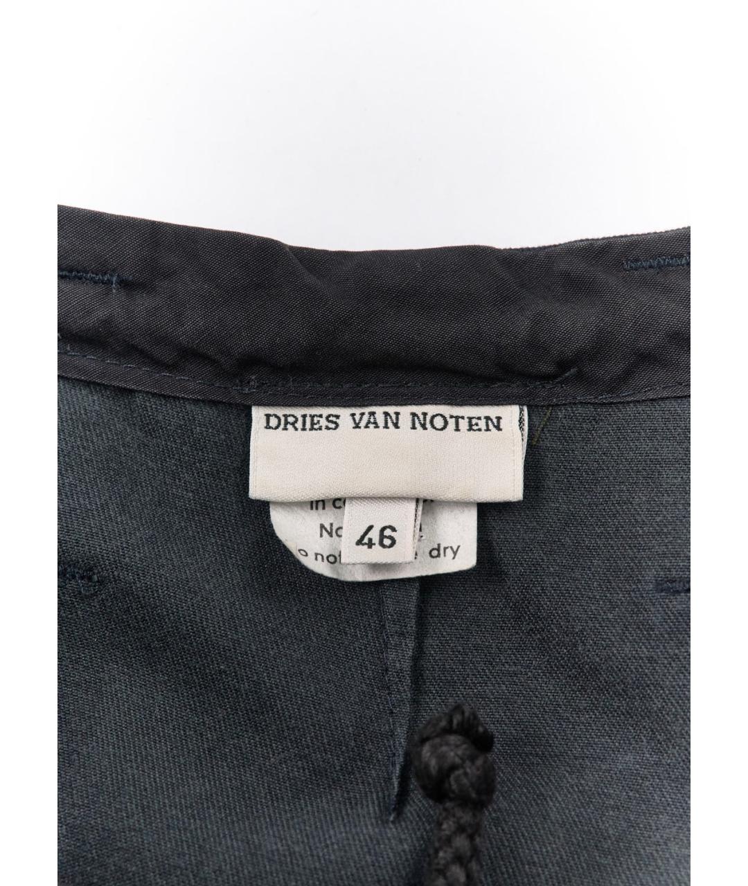 DRIES VAN NOTEN Черные хлопковые повседневные брюки, фото 5