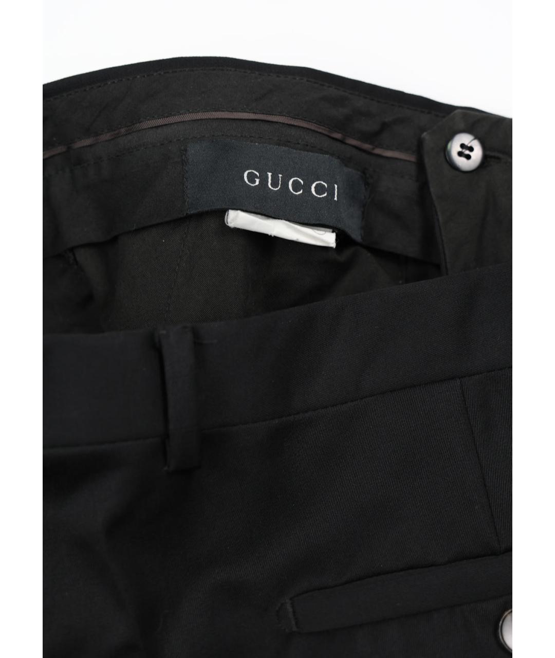 GUCCI Черные шерстяные классические брюки, фото 6