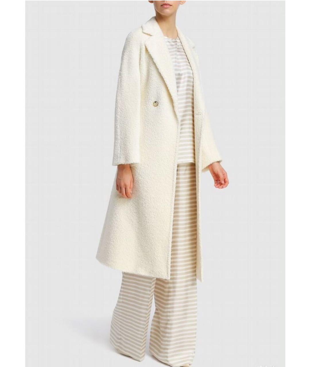 MAX MARA Бежевые шелковые брюки широкие, фото 6