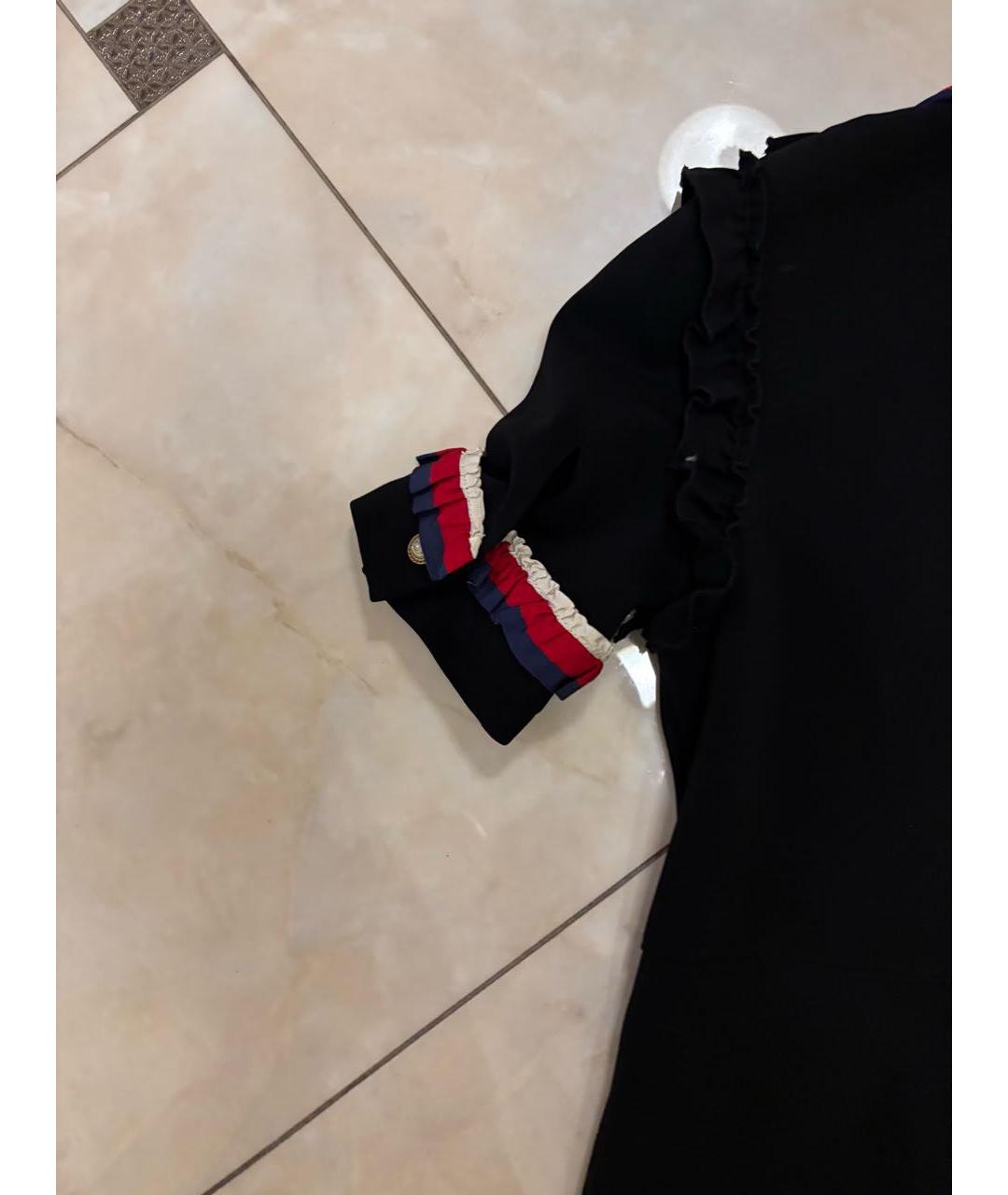 GUCCI Черное хлопко-эластановое повседневное платье, фото 6