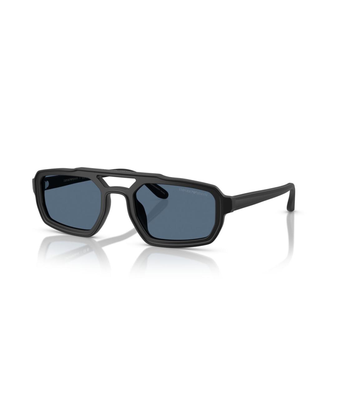 EMPORIO ARMANI Черные пластиковые солнцезащитные очки, фото 7